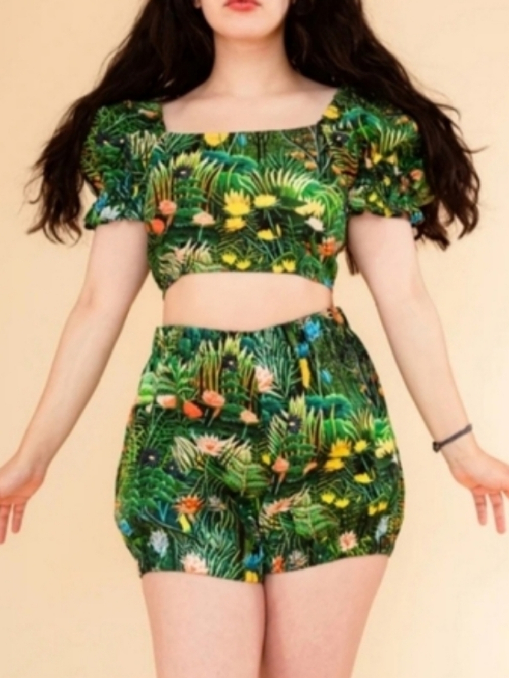 SAMANTHA PLEET DREAM FLORAL CROP TOP